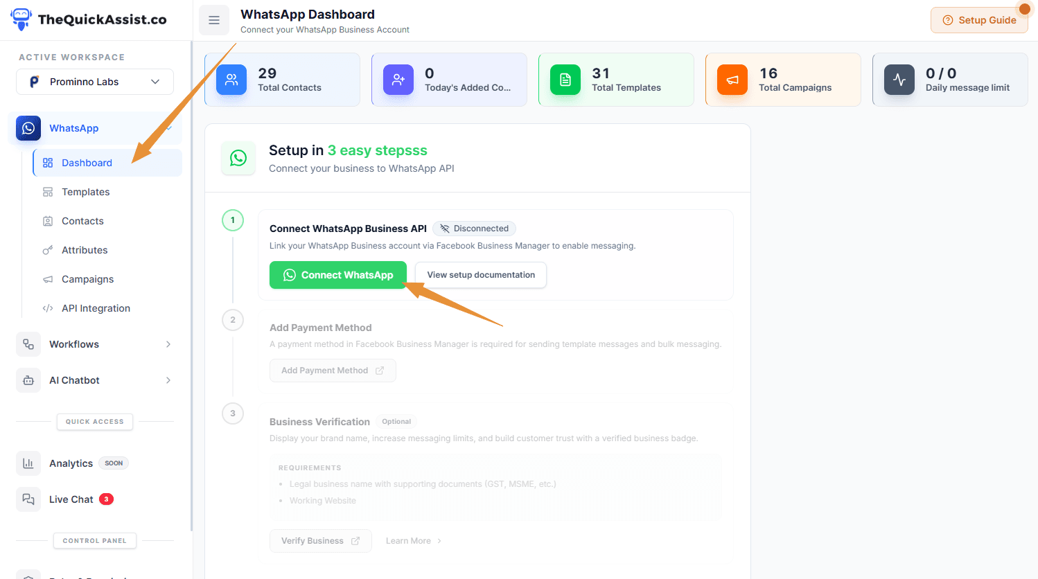 Connect WhatsApp